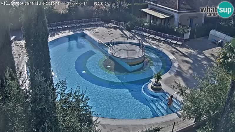 Villaggio Mare Blu bazen Spletna kamera V živo Bibione Pineda – Italija
