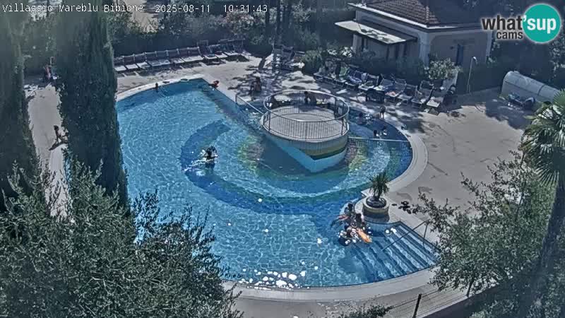 Villaggio Mare Blu bazen Spletna kamera V živo Bibione Pineda – Italija