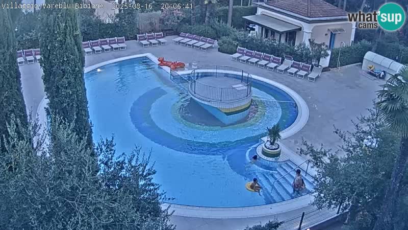 Villaggio Mare Blu bazen Spletna kamera V živo Bibione Pineda – Italija