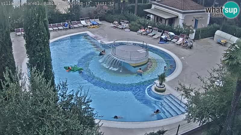 Piscina Villaggio Mare Blu webcam LIVE Bibione Pineda – Italia