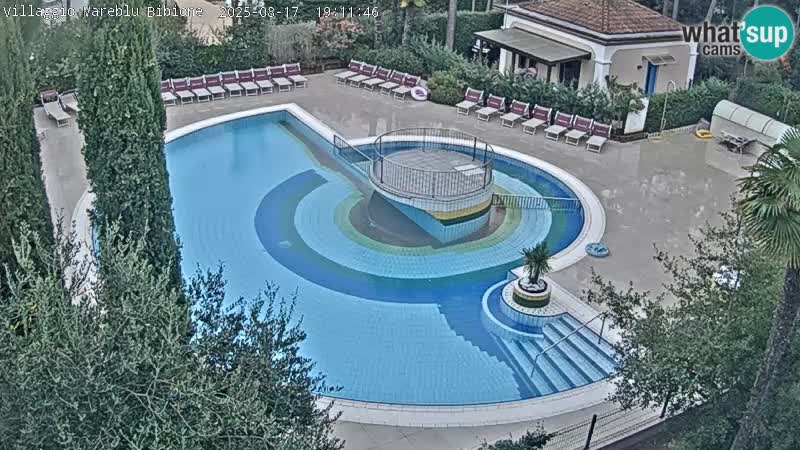 Piscina Villaggio Mare Blu webcam LIVE Bibione Pineda – Italia