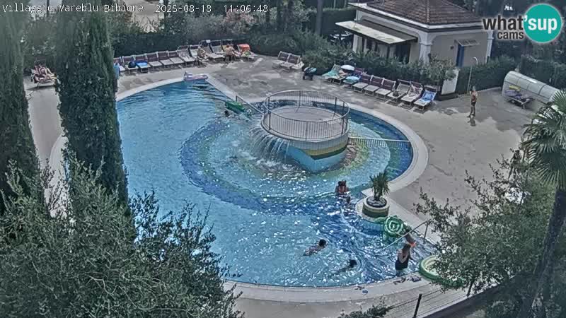 Villaggio Mare Blu piscine LIVE webcam Bibione Pineda – Italie