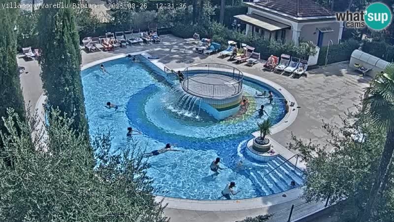 Piscina Villaggio Mare Blu webcam LIVE Bibione Pineda – Italia
