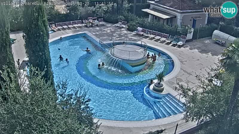 Villaggio Mare Blu bazen Spletna kamera V živo Bibione Pineda – Italija