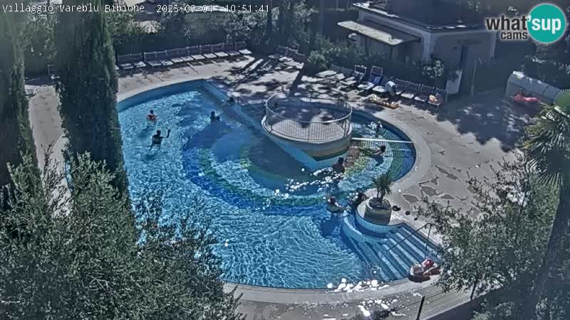Villaggio Mare Blu pool LIVE webcam Bibione Pineda – Italy