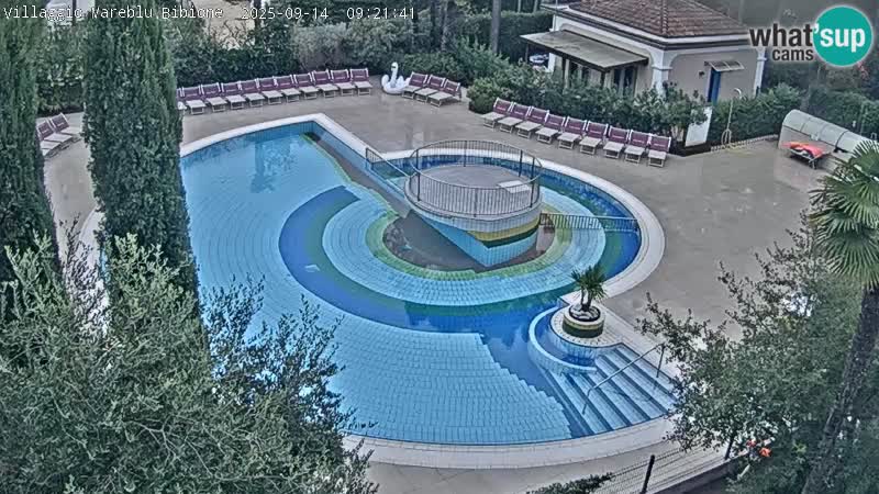Villaggio Mare Blu bazen Spletna kamera V živo Bibione Pineda – Italija