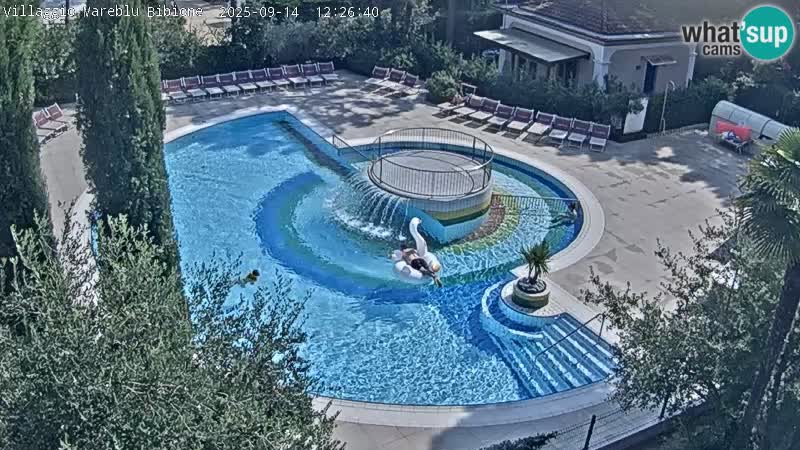 Villaggio Mare Blu pool LIVE webcam Bibione Pineda – Italy