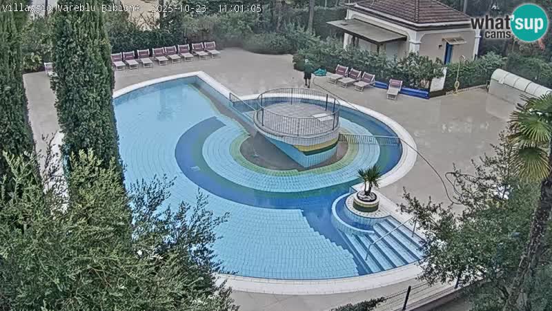 Villaggio Mare Blu bazen Spletna kamera V živo Bibione Pineda – Italija
