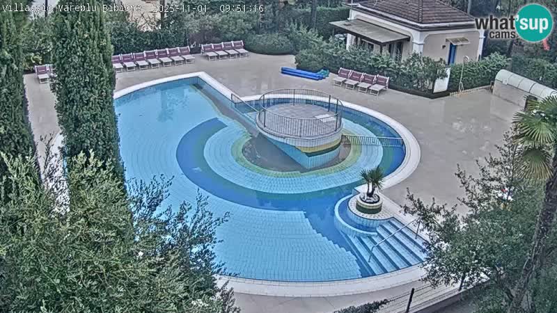 Villaggio Mare Blu bazen UŽIVO web kamera Bibione Pineda – Italija