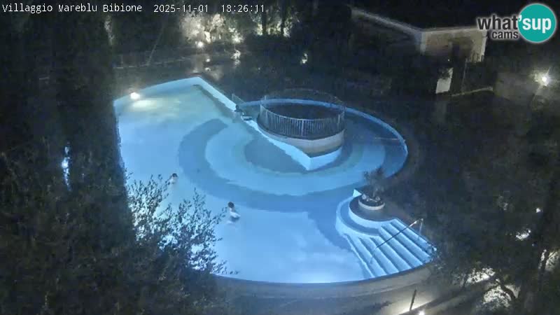 Villaggio Mare Blu bazen UŽIVO web kamera Bibione Pineda – Italija