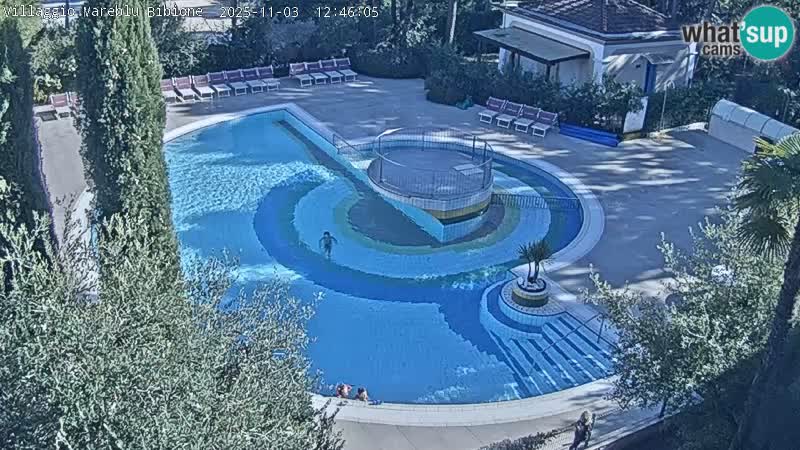 Villaggio Mare Blu bazen Spletna kamera V živo Bibione Pineda – Italija