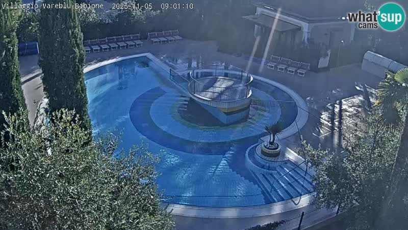 Villaggio Mare Blu bazen Spletna kamera V živo Bibione Pineda – Italija