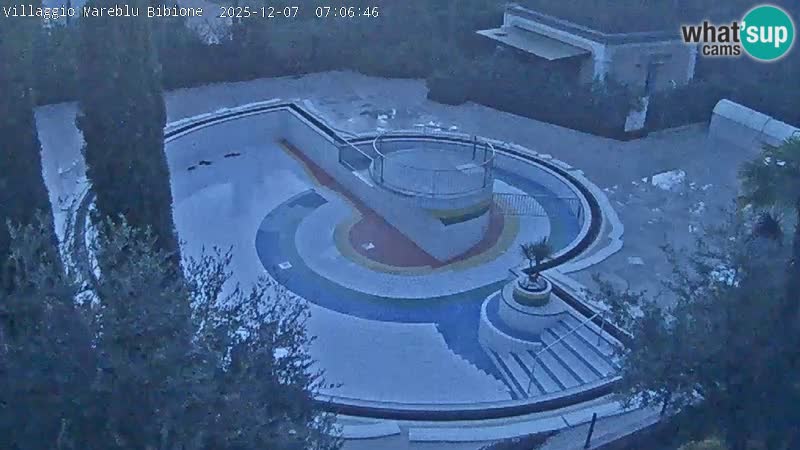 Villaggio Mare Blu bazen Spletna kamera V živo Bibione Pineda – Italija