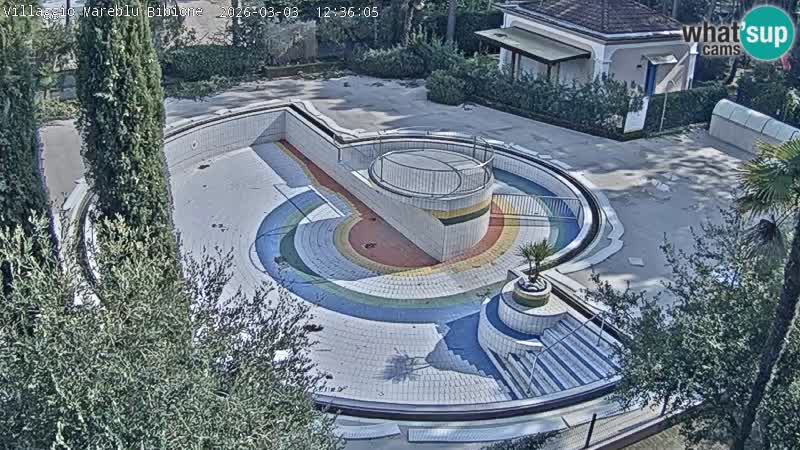 Villaggio Mare Blu piscine LIVE webcam Bibione Pineda – Italie