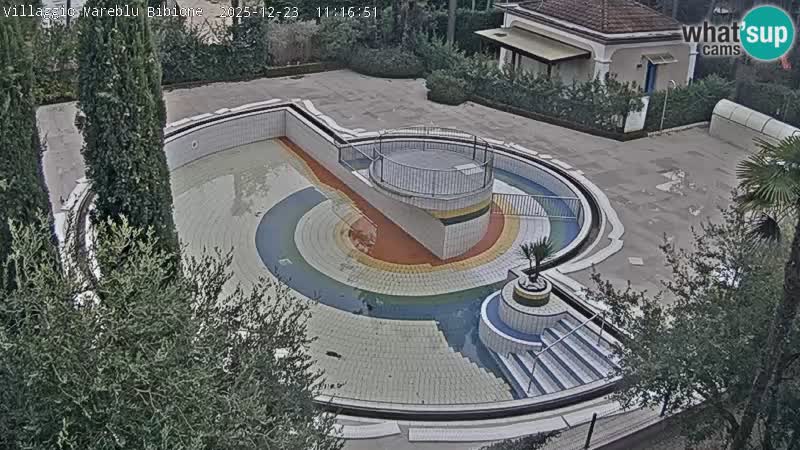 Villaggio Mare Blu bazen Spletna kamera V živo Bibione Pineda – Italija