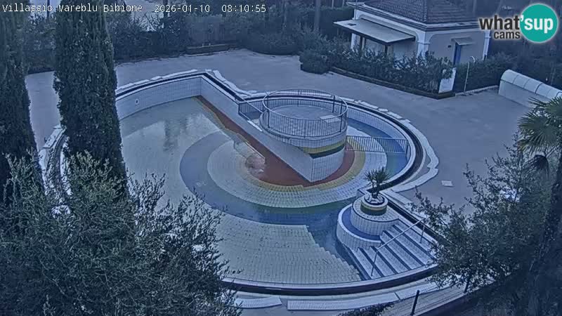 Villaggio Mare Blu bazen Spletna kamera V živo Bibione Pineda – Italija
