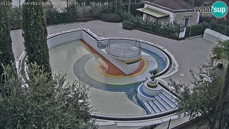 Villaggio Mare Blu bazen Spletna kamera V živo Bibione Pineda – Italija