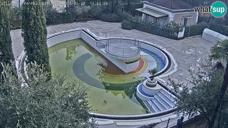 Villaggio Mare Blu bazen Spletna kamera V živo Bibione Pineda – Italija