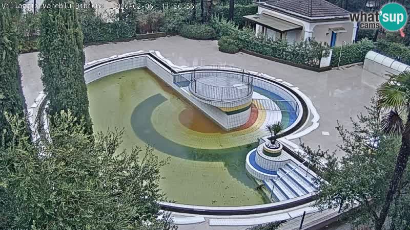 Villaggio Mare Blu bazen Spletna kamera V živo Bibione Pineda – Italija