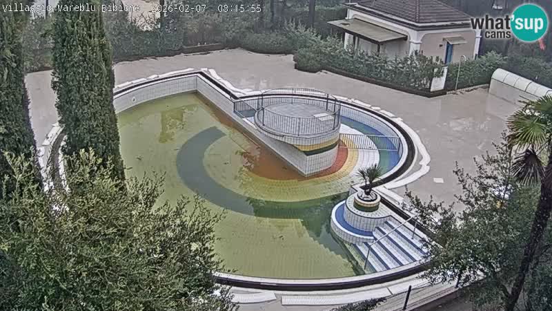 Villaggio Mare Blu bazen Spletna kamera V živo Bibione Pineda – Italija