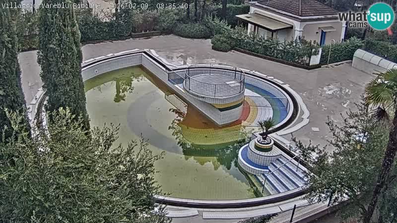 Villaggio Mare Blu bazen Spletna kamera V živo Bibione Pineda – Italija