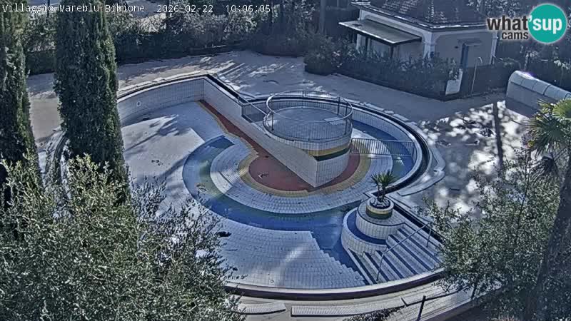 Villaggio Mare Blu bazen Spletna kamera V živo Bibione Pineda – Italija