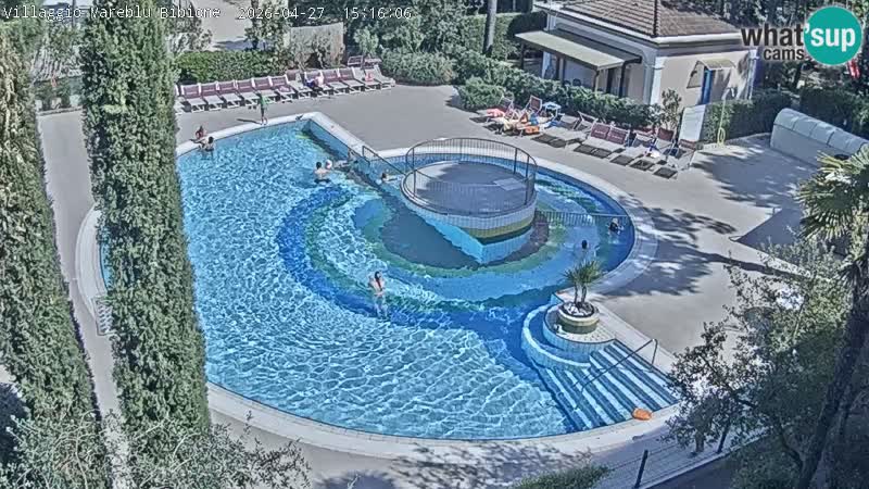 Piscina Villaggio Mare Blu webcam LIVE Bibione Pineda – Italia