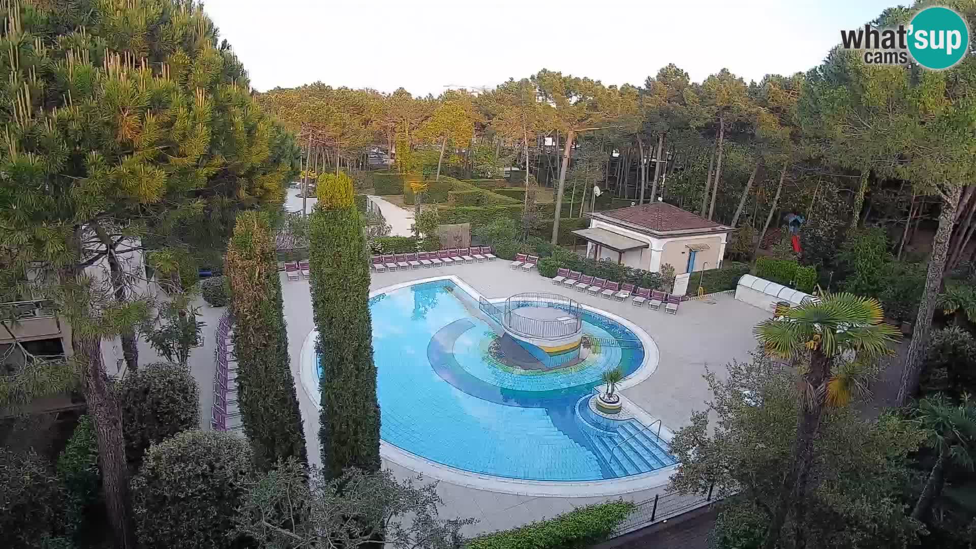 Villaggio Mare Blu bazen Spletna kamera V živo Bibione Pineda – Italija