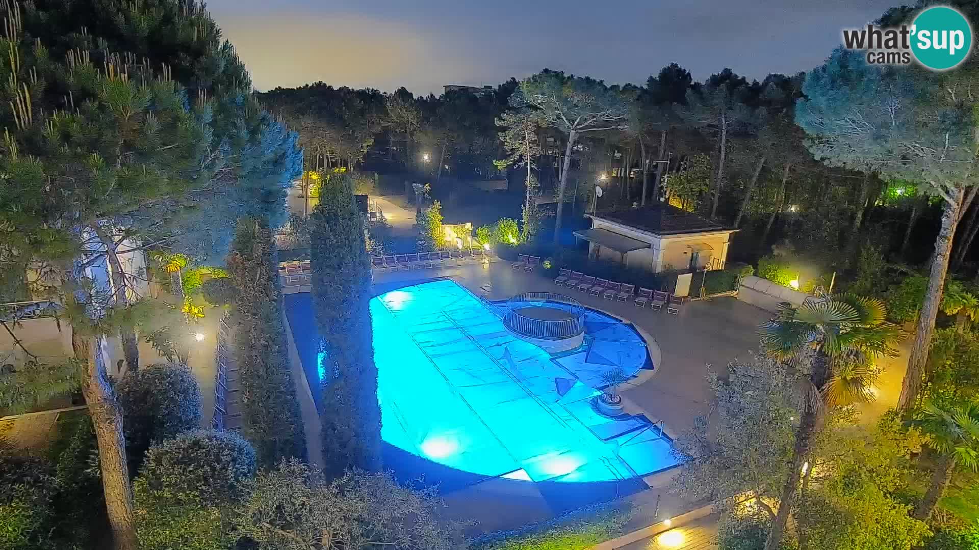 Villaggio Mare Blu bazen Spletna kamera V živo Bibione Pineda – Italija