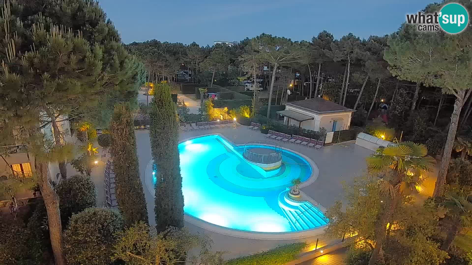 Villaggio Mare Blu bazen Spletna kamera V živo Bibione Pineda – Italija