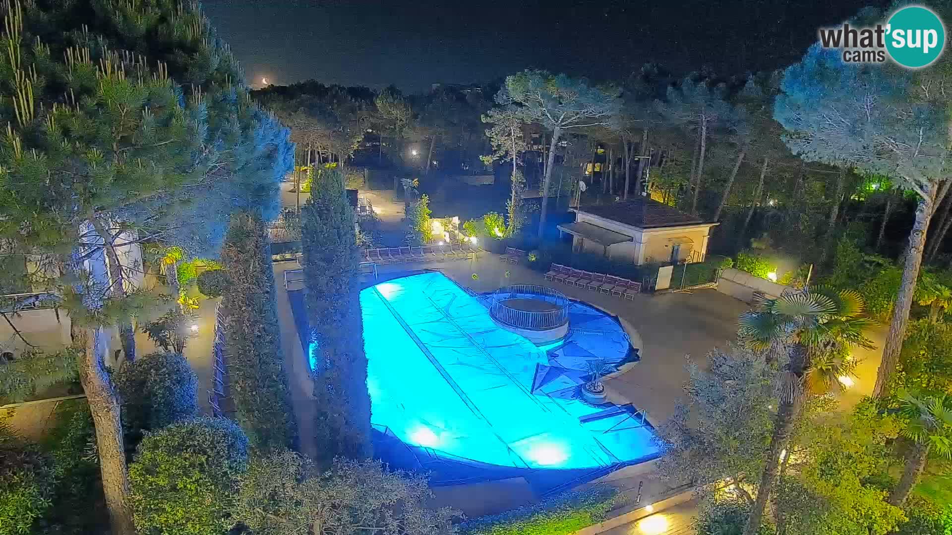 Villaggio Mare Blu bazen Spletna kamera V živo Bibione Pineda – Italija