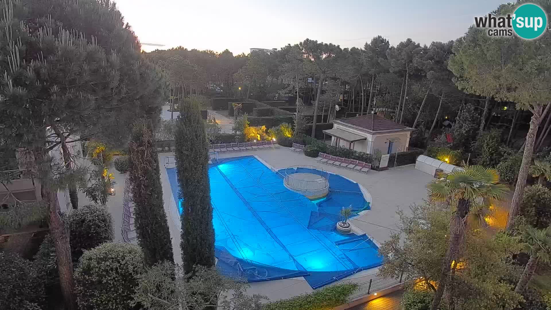 Villaggio Mare Blu bazen Spletna kamera V živo Bibione Pineda – Italija