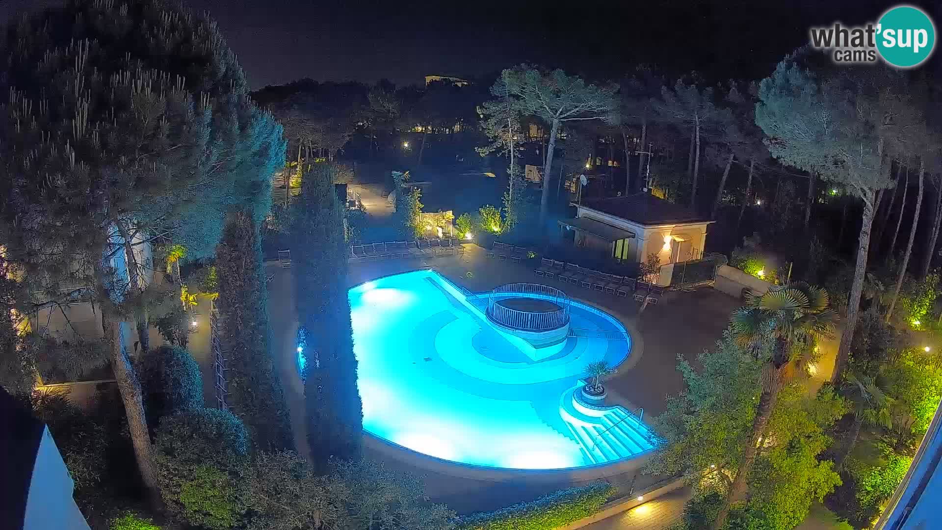 Villaggio Mare Blu bazen Spletna kamera V živo Bibione Pineda – Italija