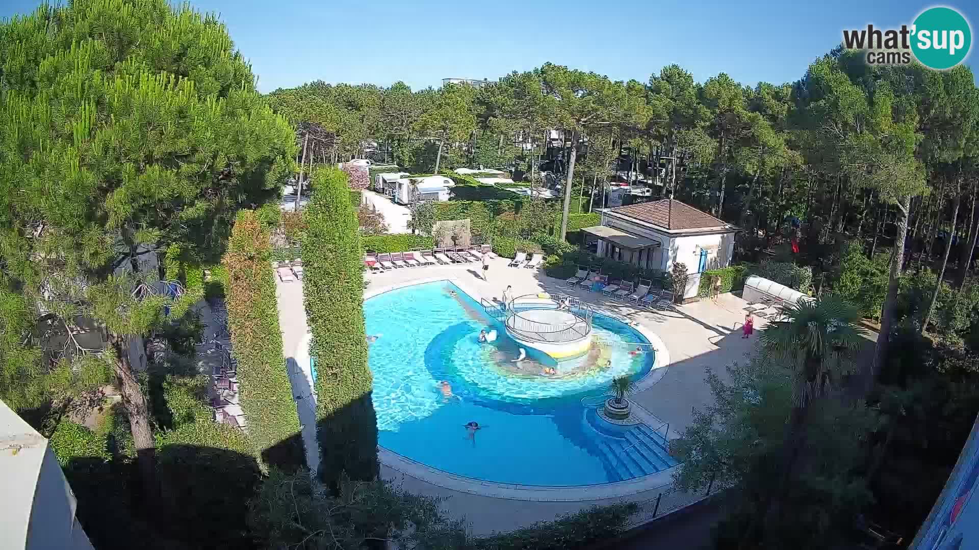 Piscina Villaggio Mare Blu EN VIVO webcam Bibione Pineda – Italia