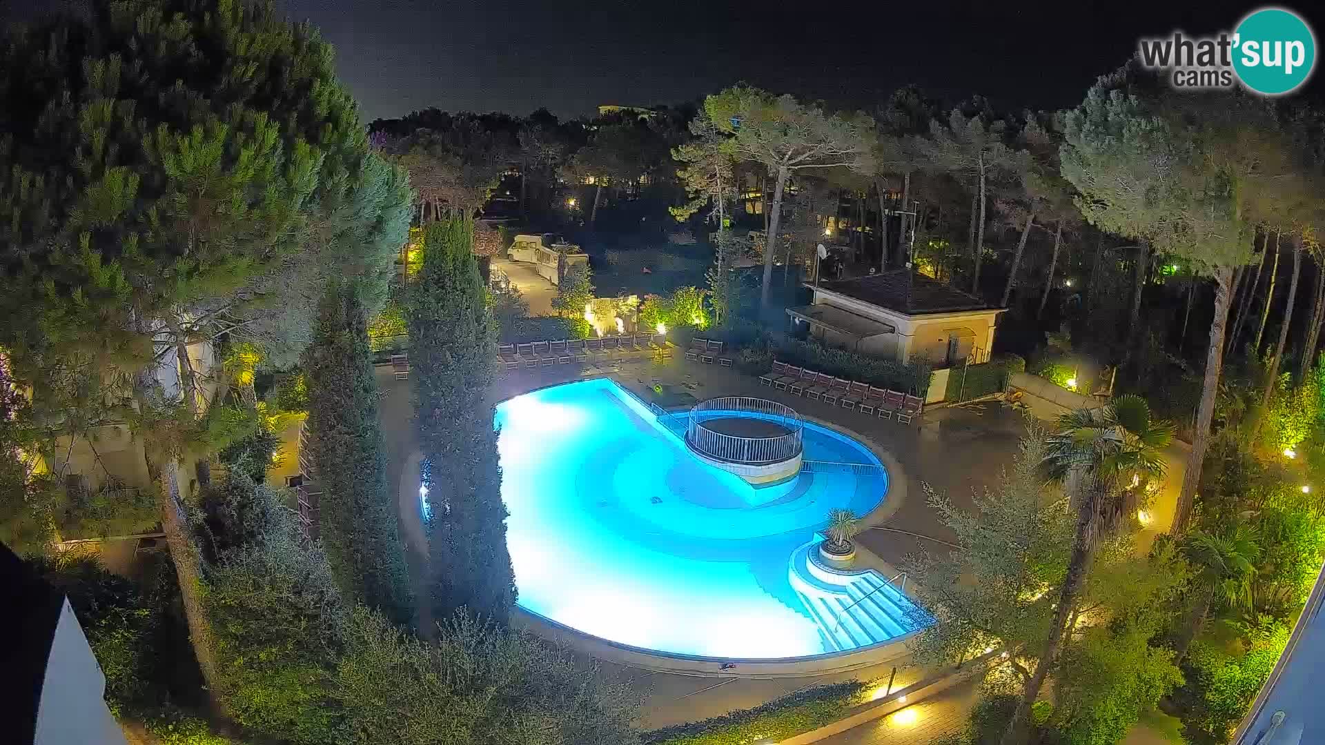 Villaggio Mare Blu bazen UŽIVO web kamera Bibione Pineda – Italija