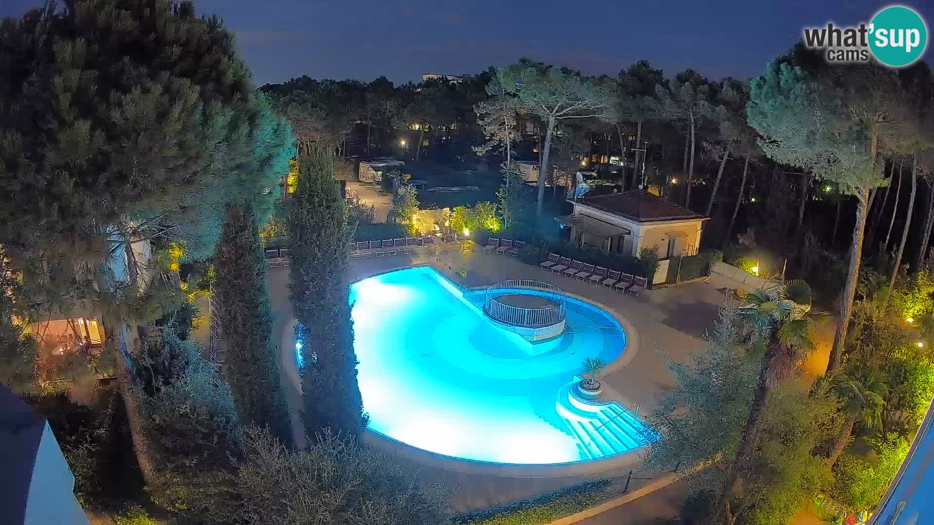 Villaggio Mare Blu bazen Spletna kamera V živo Bibione Pineda – Italija