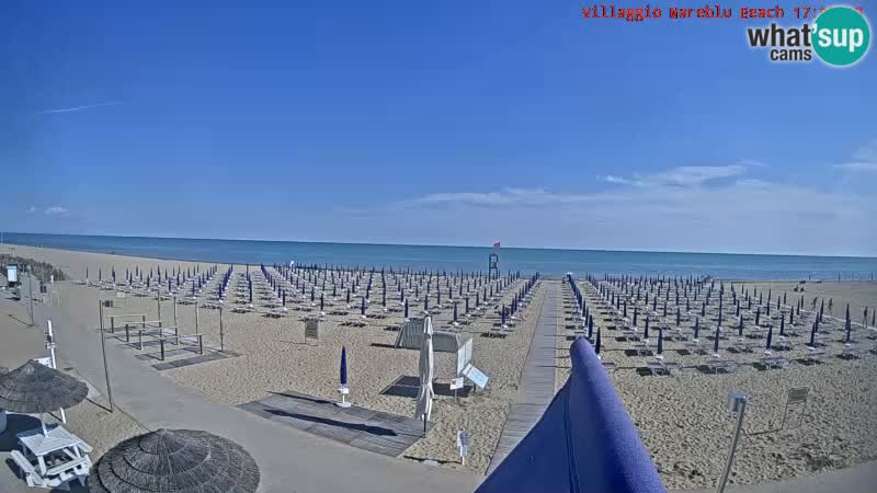 Webcam en direct de la plage Villaggio Mare Blu Bibione Pineda – Italie