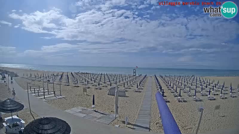 Webcam live della spiaggia Villaggio Mare Blu Bibione Pineda