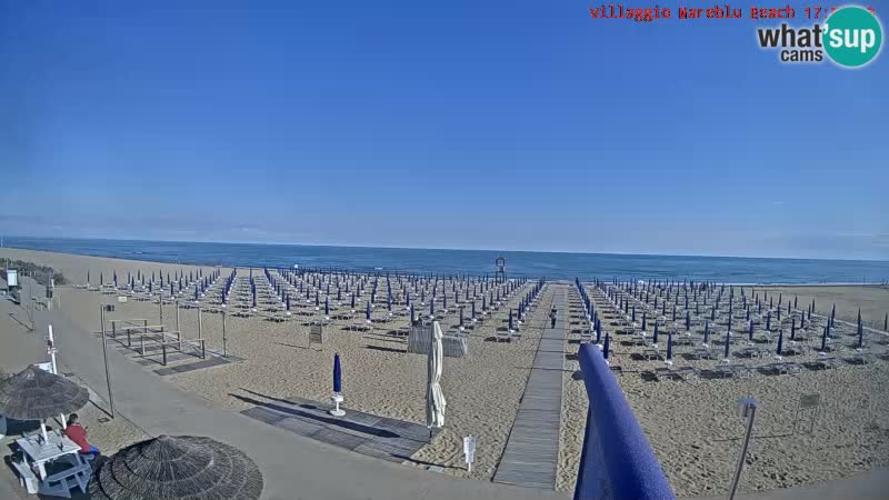 Webcam en direct de la plage Villaggio Mare Blu Bibione Pineda – Italie