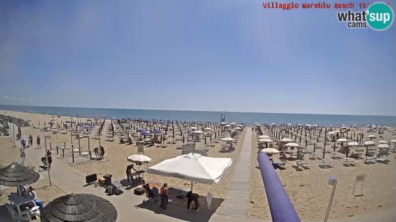 Webcam en direct de la plage Villaggio Mare Blu Bibione Pineda – Italie