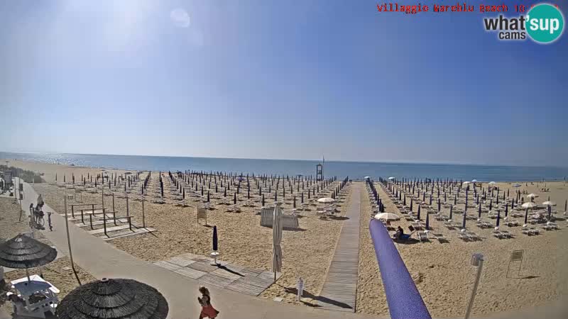 Webcam live della spiaggia Villaggio Mare Blu Bibione Pineda
