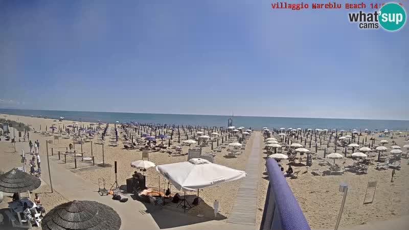The beach live webcam Villaggio Mare Blu Bibione Pineda – Italy