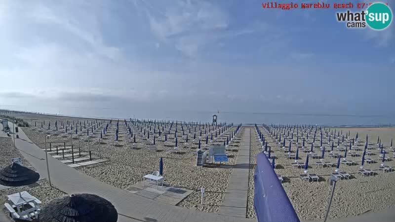 Webcam live della spiaggia Villaggio Mare Blu Bibione Pineda