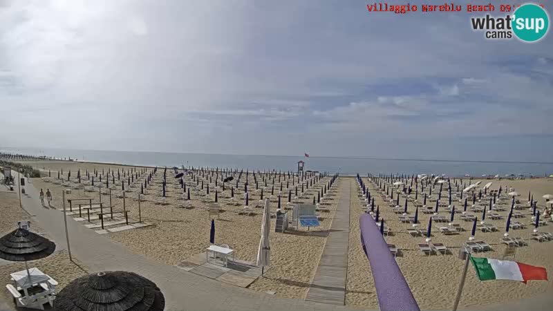Web kamera uživo na plaži Villaggio Mare Blu Bibione Pineda – Italija