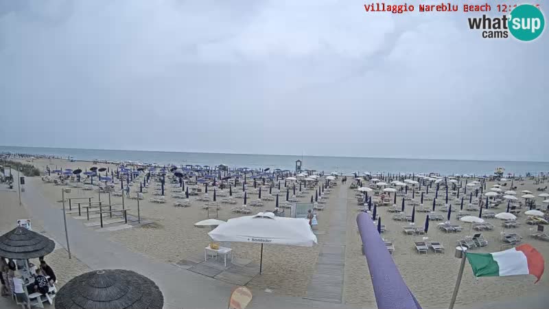 Webcam en direct de la plage Villaggio Mare Blu Bibione Pineda – Italie
