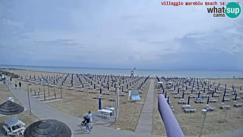 Webcam live della spiaggia Villaggio Mare Blu Bibione Pineda