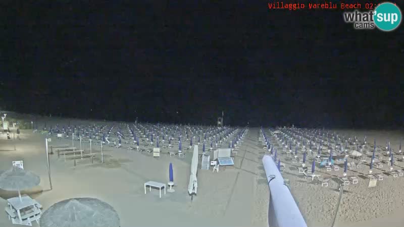 Webcam en direct de la plage Villaggio Mare Blu Bibione Pineda – Italie