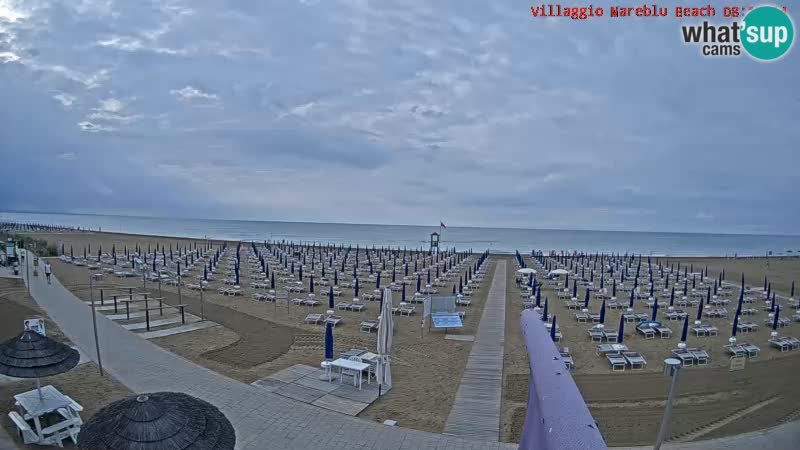 Playa webcam en vivo Villaggio Mare Blu Bibione Pineda – Italia