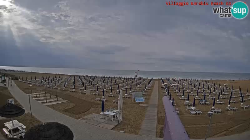 Webcam en direct de la plage Villaggio Mare Blu Bibione Pineda – Italie