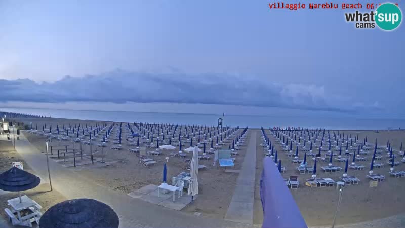 Playa webcam en vivo Villaggio Mare Blu Bibione Pineda – Italia